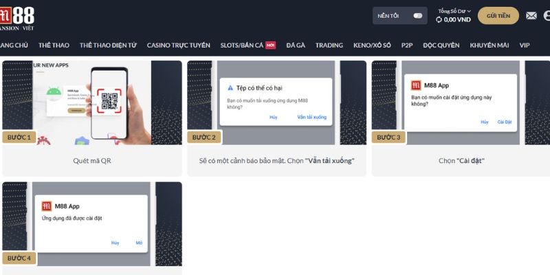 Chỉ hội viên cách tải app M88 an toàn nhất